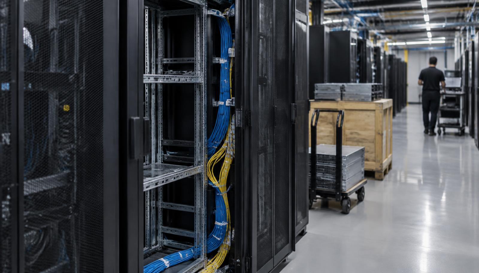 Deployment and rack-and-stack environment inside a data center